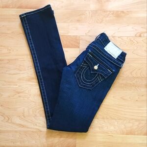Women's True Religion Billy Bootcut jeans Size 23, inseam 32", dark wash